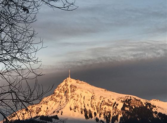 Kitzbühler Horn vom Haus aus zu sehen